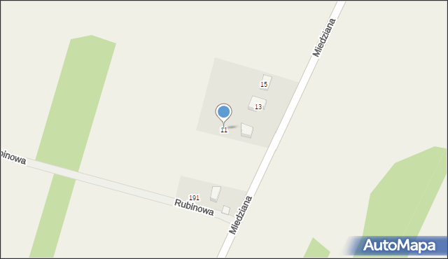 Zajączków, Miedziana, 11, mapa Zajączków