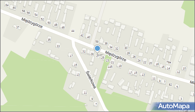 Zajączków, Międzygórze, 27, mapa Zajączków