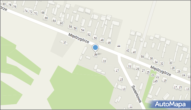 Zajączków, Międzygórze, 35, mapa Zajączków