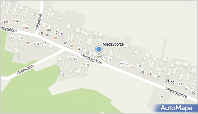 Zajączków, Międzygórze, 80, mapa Zajączków