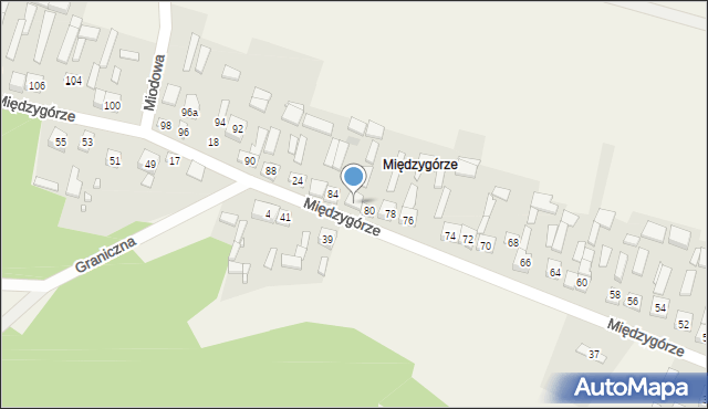 Zajączków, Międzygórze, 82, mapa Zajączków