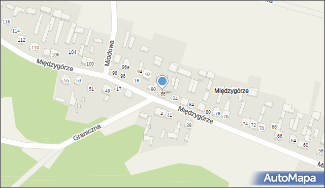 Zajączków, Międzygórze, 88, mapa Zajączków