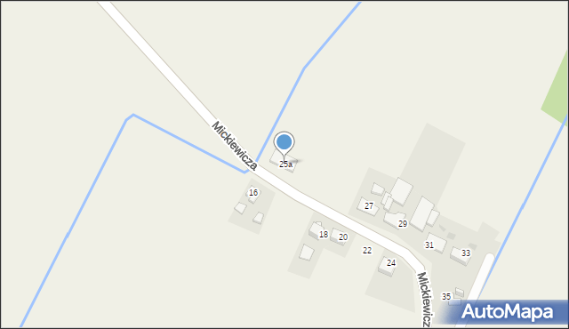 Zakrzów, Mickiewicza Adama, 25a, mapa Zakrzów