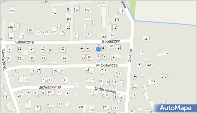 Zamość, Mickiewicza Adama, 8, mapa Zamościa