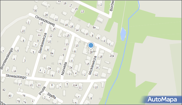 Żarki, Mickiewicza Adama, 19, mapa Żarki