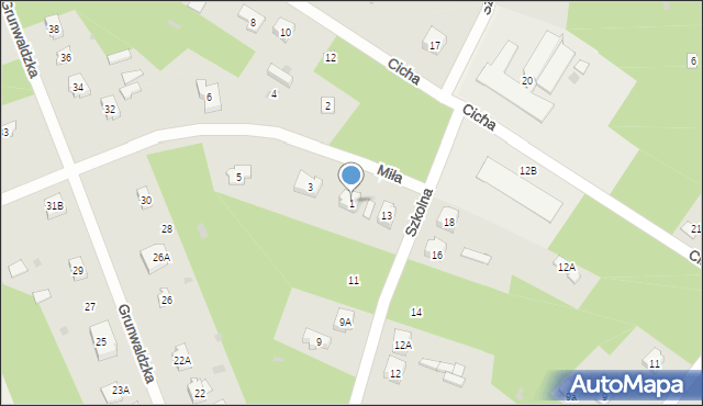 Żarki-Letnisko, Miła, 1, mapa Żarki-Letnisko