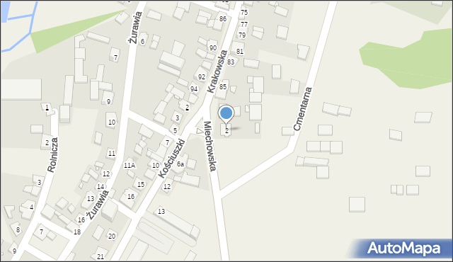 Żarnowiec, Miechowska, 2, mapa Żarnowiec