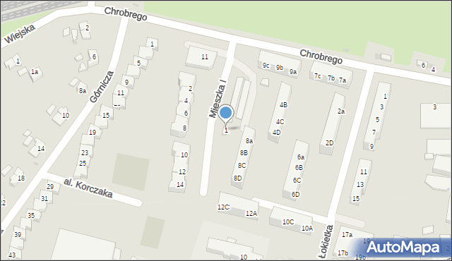 Żarów, Mieszka I, 1, mapa Żarów