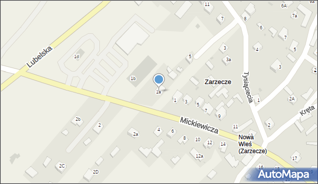 Zarzecze, Mickiewicza Adama, 1a, mapa Zarzecze