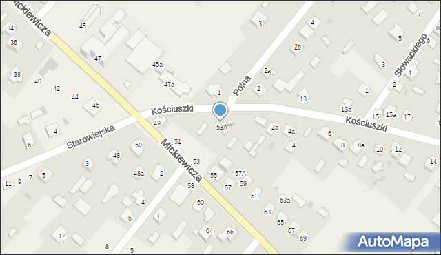 Zarzecze, Mickiewicza Adama, 53A, mapa Zarzecze