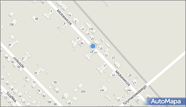 Zawadzkie, Mickiewicza Adama, 10a, mapa Zawadzkie