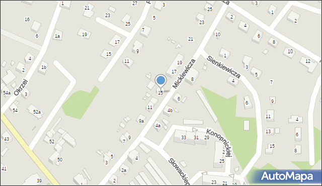 Zawidów, Mickiewicza Adama, 15, mapa Zawidów