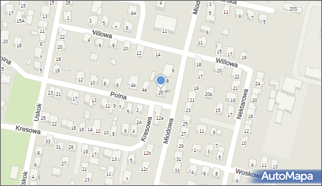 Zawiercie, Miodowa, 10, mapa Zawiercie