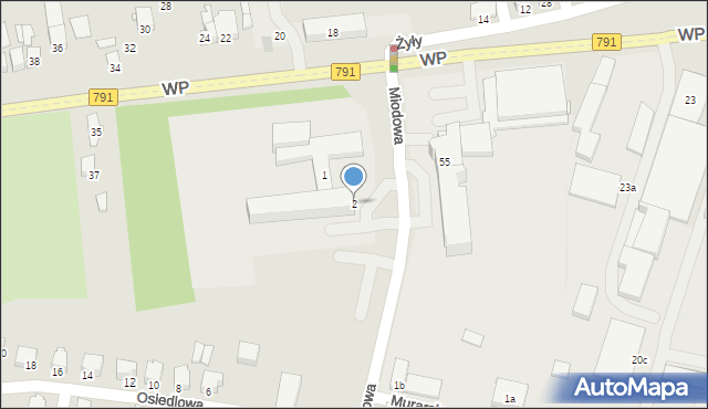 Zawiercie, Miodowa, 2, mapa Zawiercie