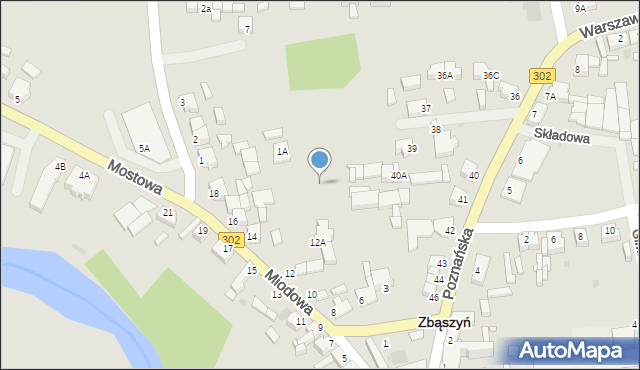 Zbąszyń, Miodowa, 18a, mapa Zbąszyń