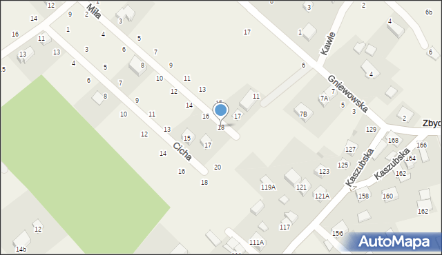 Zbychowo, Miła, 18, mapa Zbychowo