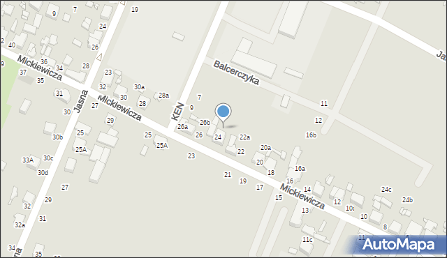 Zduńska Wola, Mickiewicza Adama, 24a, mapa Zduńska Wola