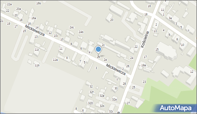 Zduńska Wola, Mickiewicza Adama, 2b, mapa Zduńska Wola