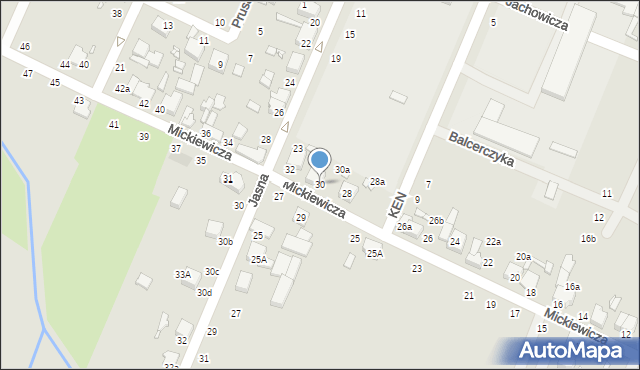 Zduńska Wola, Mickiewicza Adama, 30, mapa Zduńska Wola