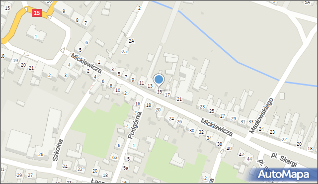 Zduny, Mickiewicza Adama, 15, mapa Zduny