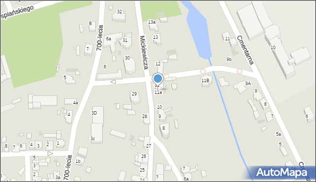 Żerków, Mickiewicza Adama, 11a, mapa Żerków