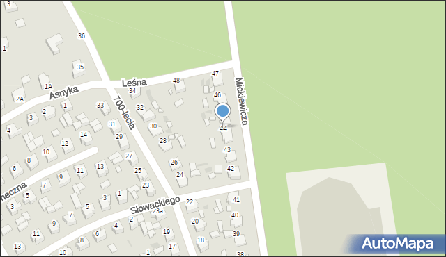 Żerków, Mickiewicza Adama, 44, mapa Żerków