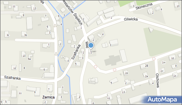 Żernica, Miki Leopolda, 1, mapa Żernica