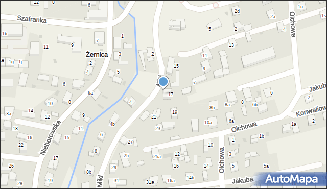Żernica, Miki Leopolda, 19a, mapa Żernica