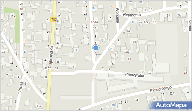 Zgierz, Mickiewicza Adama, 2, mapa Zgierz