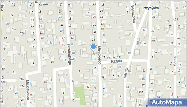 Zgierz, Mireckiego Józefa, 19, mapa Zgierz