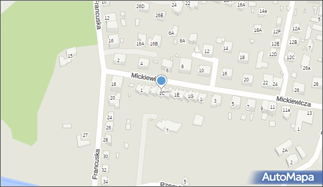 Zgorzelec, Mickiewicza Adama, 1C, mapa Zgorzelec