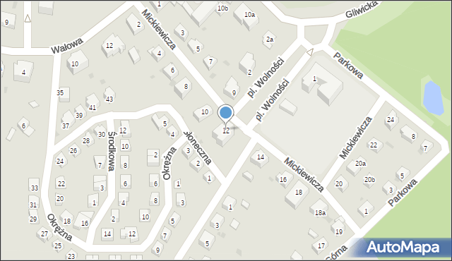 Ziębice, Mickiewicza Adama, 12, mapa Ziębice