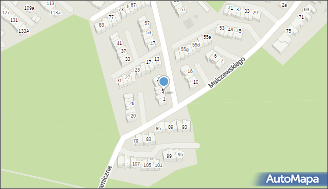 Zielona Góra, Michałowskiego Piotra, 3, mapa Zielona Góra