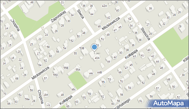 Zielonka, Mickiewicza Adama, 53A, mapa Zielonka