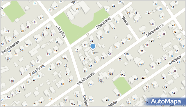 Zielonka, Mickiewicza Adama, 58, mapa Zielonka