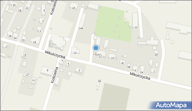 Ziemięcice, Mikulczycka, 12/ii, mapa Ziemięcice
