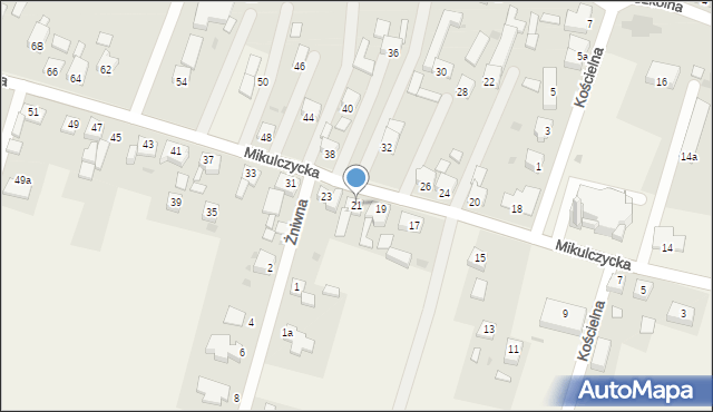 Ziemięcice, Mikulczycka, 21, mapa Ziemięcice