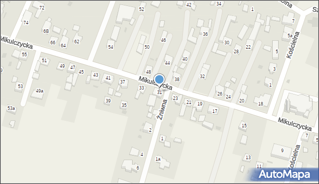 Ziemięcice, Mikulczycka, 31, mapa Ziemięcice