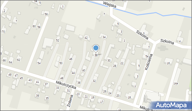 Ziemięcice, Mikulczycka, 36, mapa Ziemięcice
