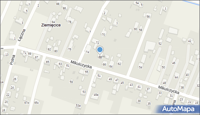 Ziemięcice, Mikulczycka, 68, mapa Ziemięcice