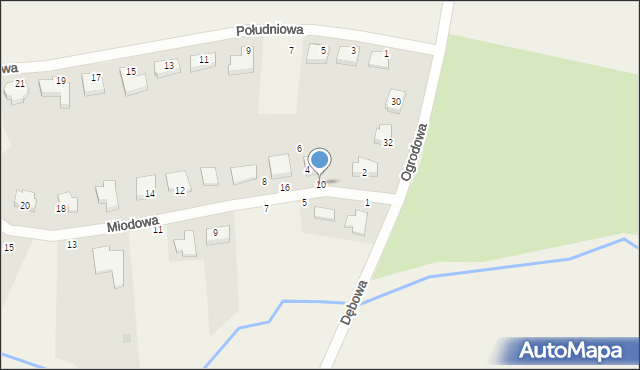 Ziemnice, Miodowa, 10, mapa Ziemnice