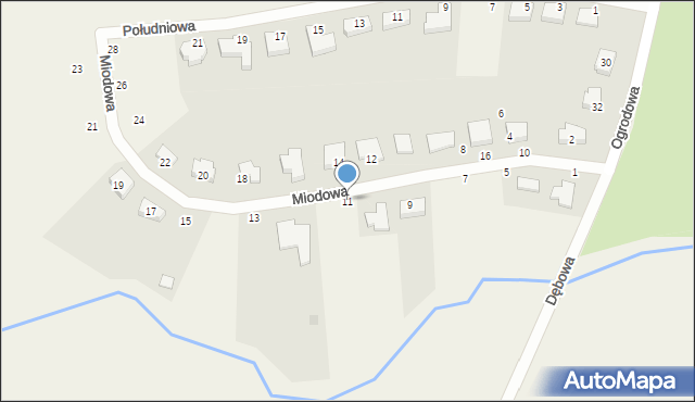 Ziemnice, Miodowa, 11, mapa Ziemnice