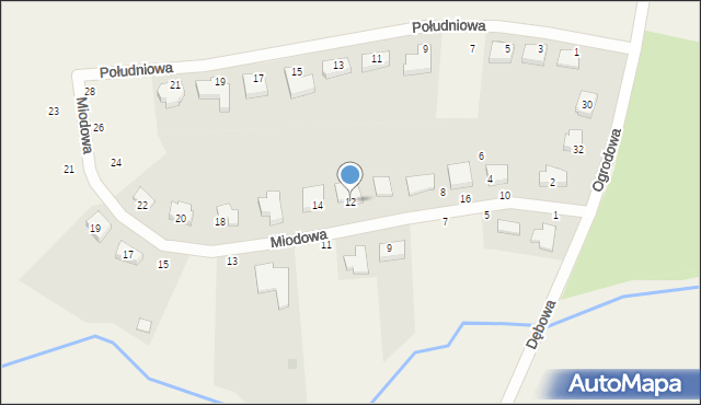 Ziemnice, Miodowa, 12, mapa Ziemnice