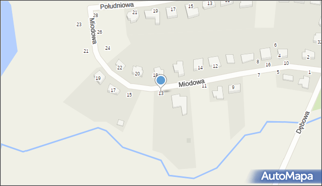 Ziemnice, Miodowa, 13, mapa Ziemnice