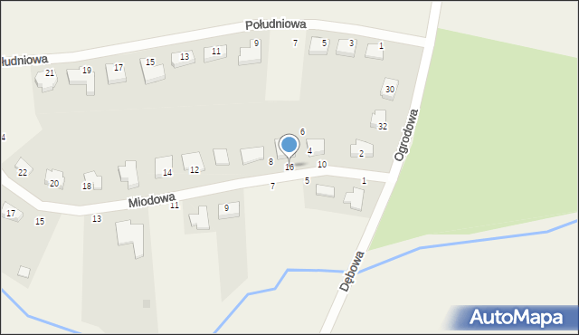 Ziemnice, Miodowa, 16, mapa Ziemnice