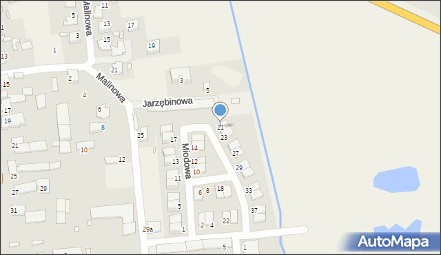 Żłobizna, Miodowa, 21, mapa Żłobizna