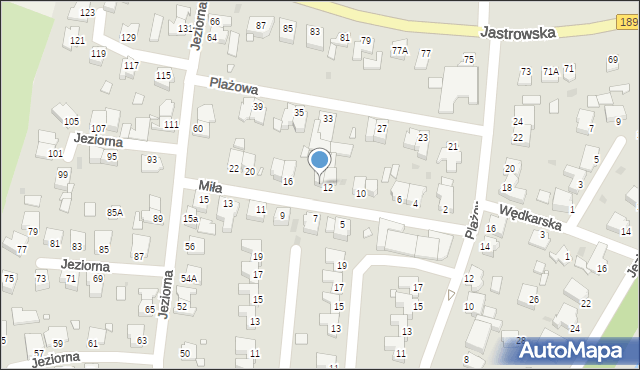 Złotów, Miła, 14, mapa Złotów