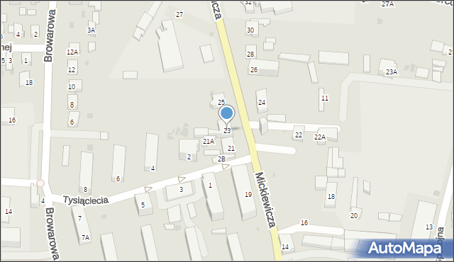 Żnin, Mickiewicza Adama, 23, mapa Żnin