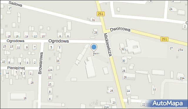 Żnin, Mickiewicza Adama, 27, mapa Żnin