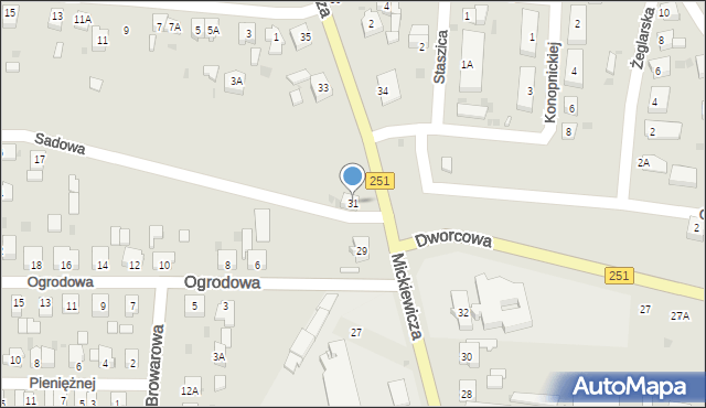 Żnin, Mickiewicza Adama, 31, mapa Żnin